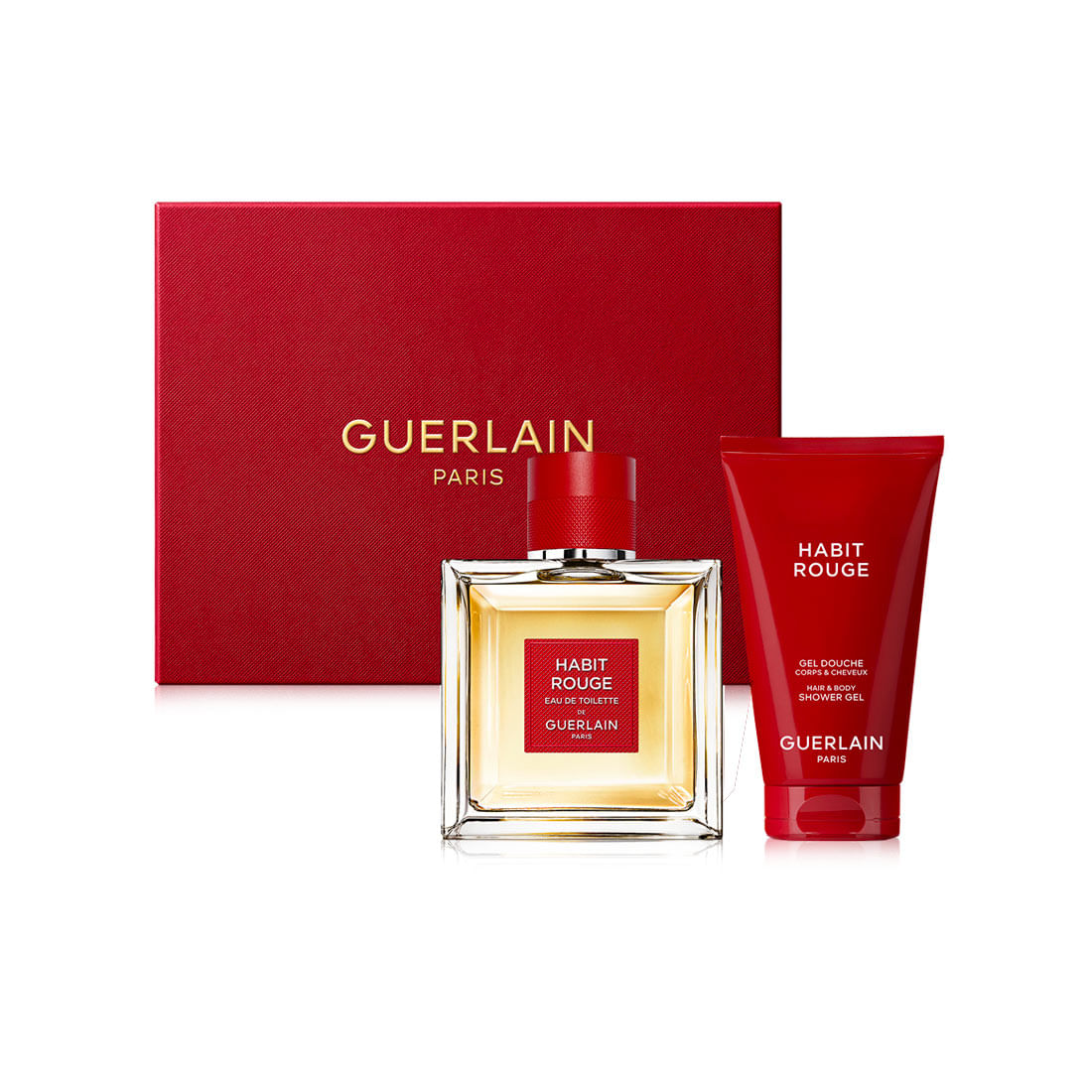 Habit Rouge EDT 100 Set de Guerlain - Rouge Beauté Perfumerías