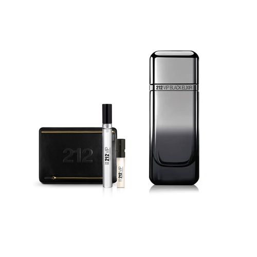 212 VIP Black Elixir EDP 100 ml + Pouch + Minitallas