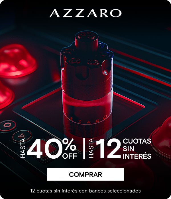 Perfumerías Rouge |  AZZARO  HASTA 40%  | HASTA 12 CUOTAS SIN INTERÉS. Legal: 12 cuotas sin interés con bancos seleccionados