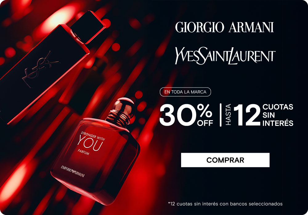 ARMANI YSL HASTA 30% full marca  | HASTA 12 CUOTAS SIN INTERÉS. Legal: 12 cuotas sin interés con bancos seleccionados