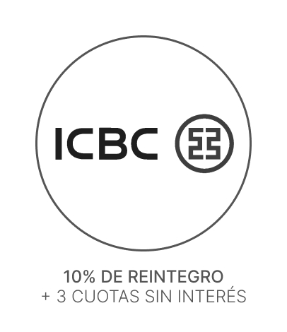 ICBC 10% de reintegro + 3 cuotas sin interé