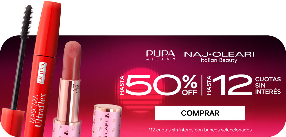 NAJ OLEARI & PUPA  hasta 50% | HASTA 12 CUOTAS SIN INTERÉS. Legal: 12 cuotas sin interés con bancos seleccionados