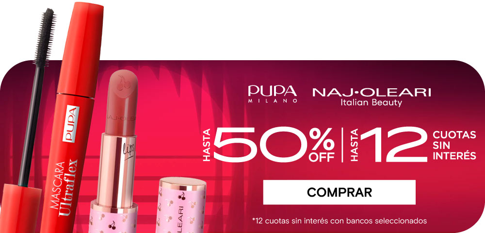 NAJ OLEARI & PUPA  hasta 50% | HASTA 12 CUOTAS SIN INTERÉS. Legal: 12 cuotas sin interés con bancos seleccionados