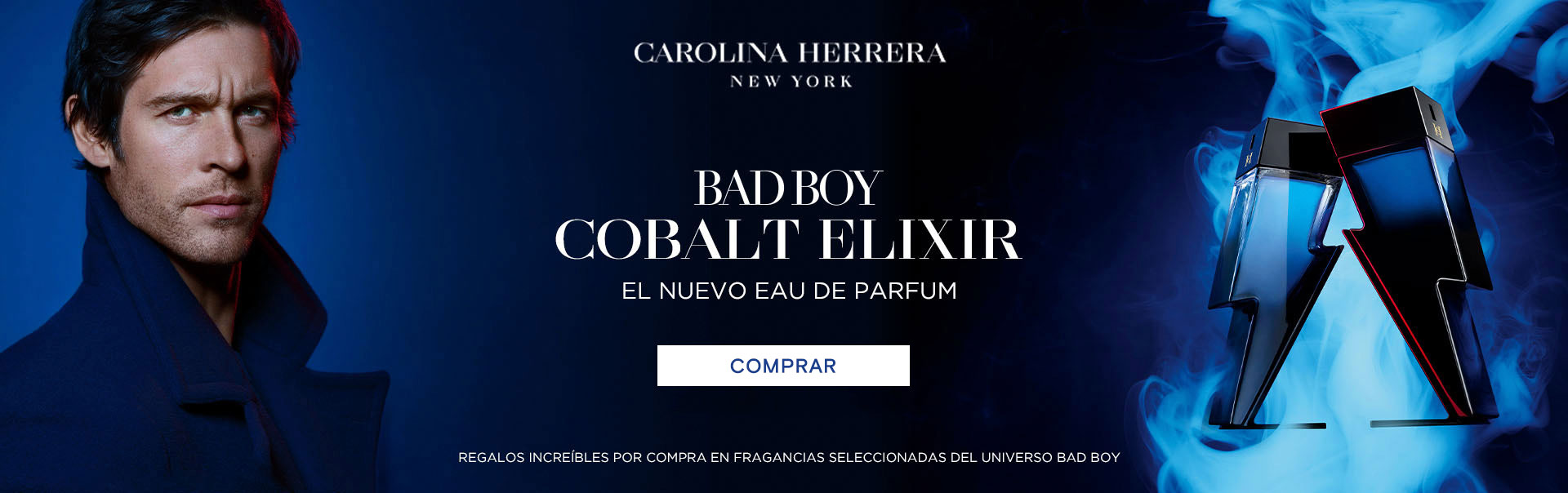 Perfumerías Rouge | Día del padre | Carolina Herrera Bad Boy Cobalt Elixir