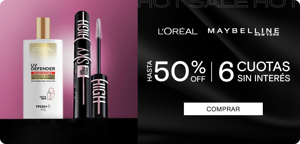 Perfumerías Rouge | Hot Sale | Loreal + Maybelline | hasta 50%off + 6 cuotas sin interés