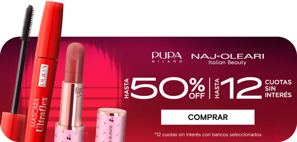 NAJ OLEARI & PUPA  hasta 50% | HASTA 12 CUOTAS SIN INTERÉS. Legal: 12 cuotas sin interés con bancos seleccionados
