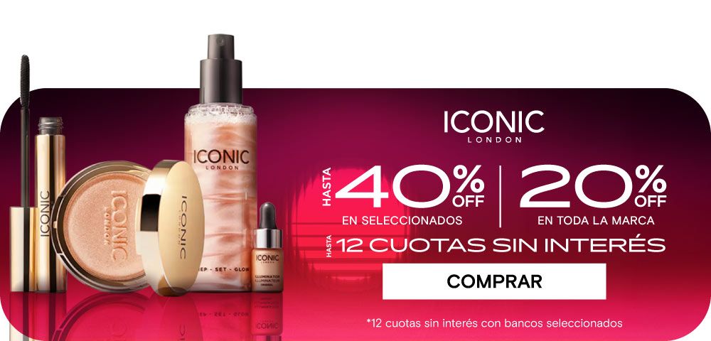 ICONIC LONDON Hasta 40% | HASTA 12 CUOTAS SIN INTERÉS. Legal: 12 cuotas sin interés con bancos seleccionados