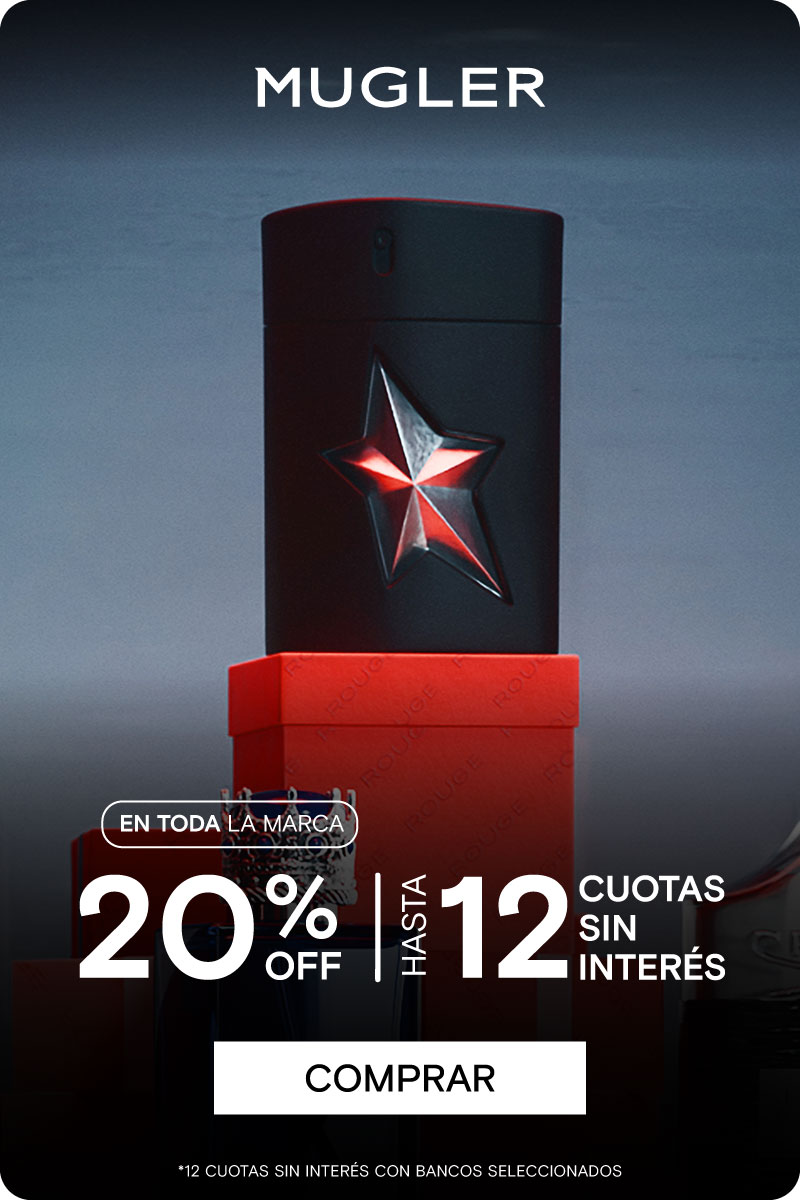 Perfumerías Rouge |MUGLER 20% full marca | HASTA 12 CUOTAS SIN INTERÉS. Legal: 12 cuotas sin interés con bancos seleccionados