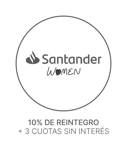 Santander Women 10% de reintegro + 3 cuotas sin interés